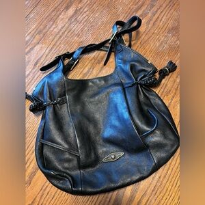 Elliott Lucca Sintra Black Pebble Letter New Hobo Purse